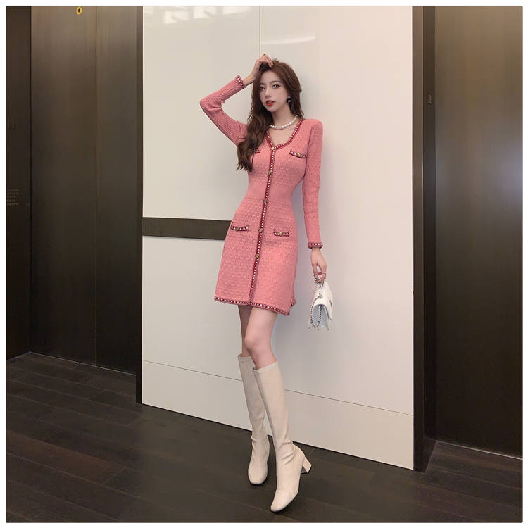 Small fellow bottoming slim temperament dress