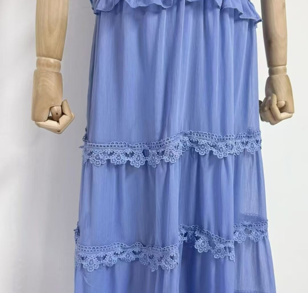 Chiffon V-neck long dress fashion dress