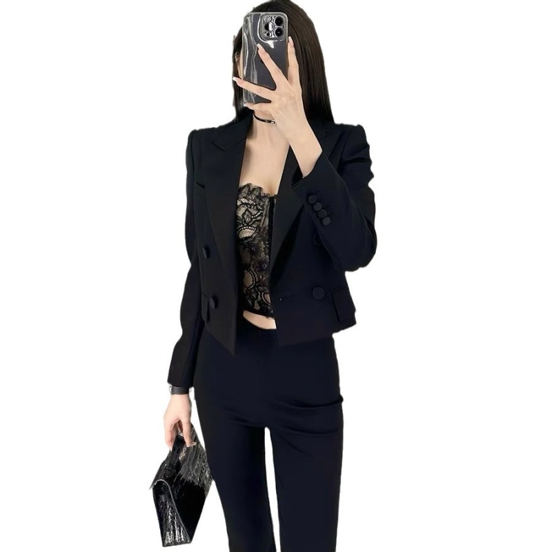 Sexy pinched waist business suit ladies coat for women