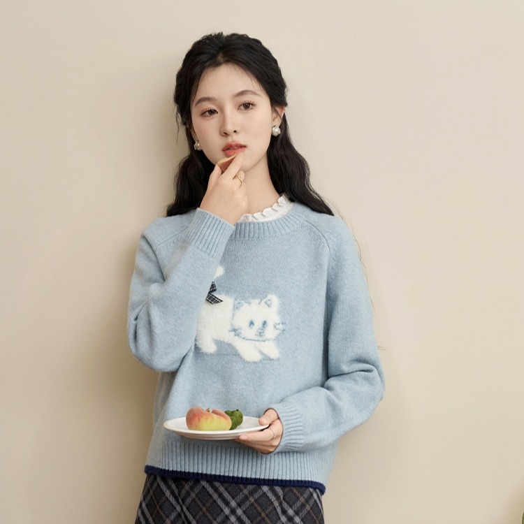 Kitten autumn and winter lazy tops cat loose sweater