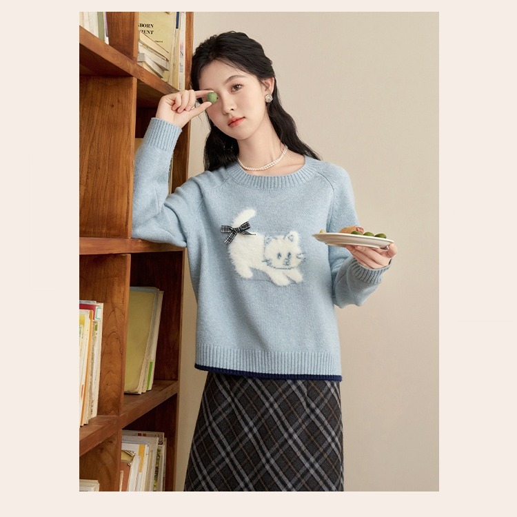 Kitten autumn and winter lazy tops cat loose sweater