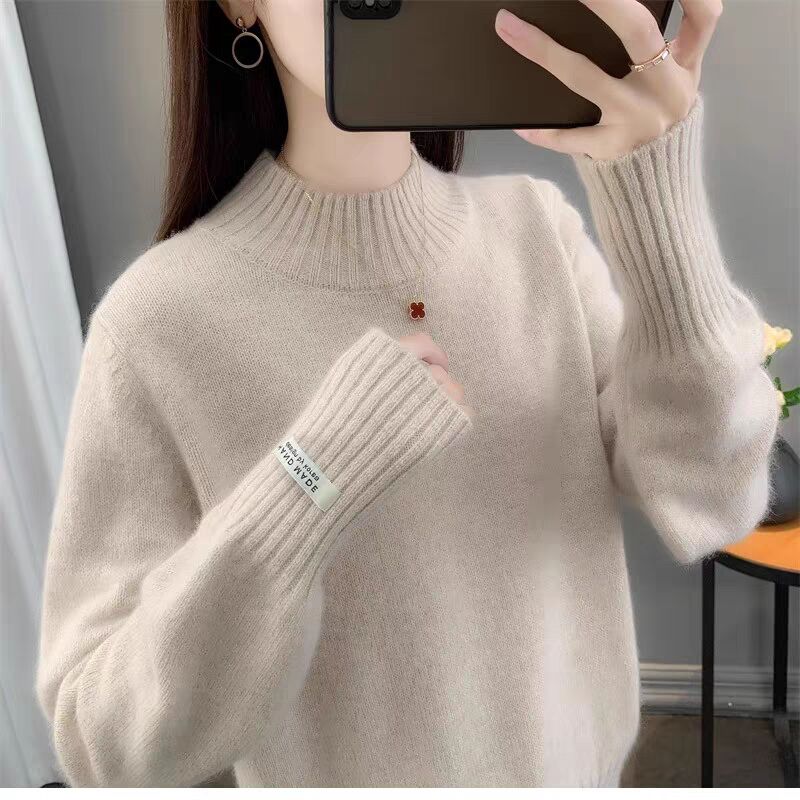 Slim loose tops all-match sweater for women