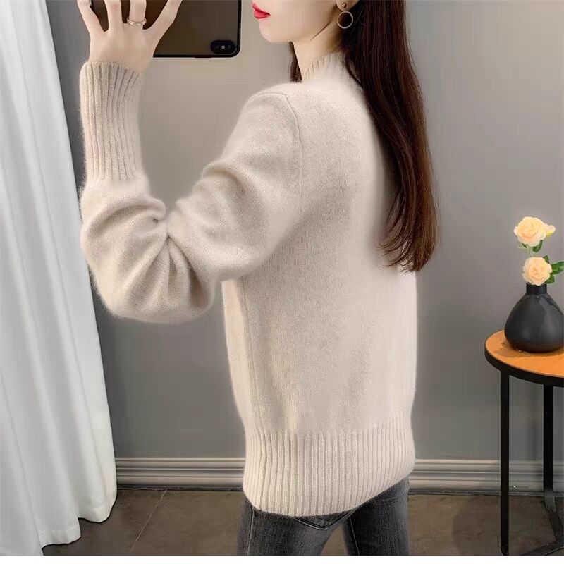 Slim loose tops all-match sweater for women