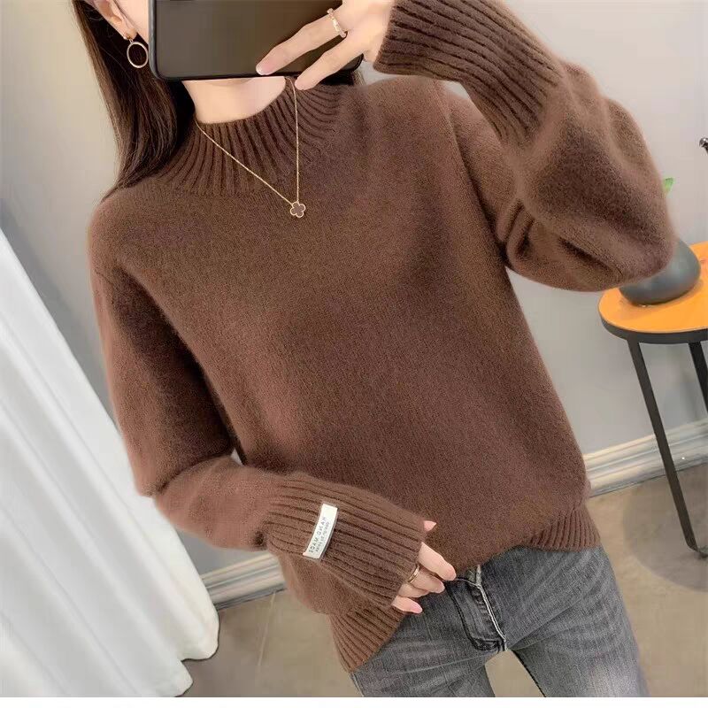 Slim loose tops all-match sweater for women