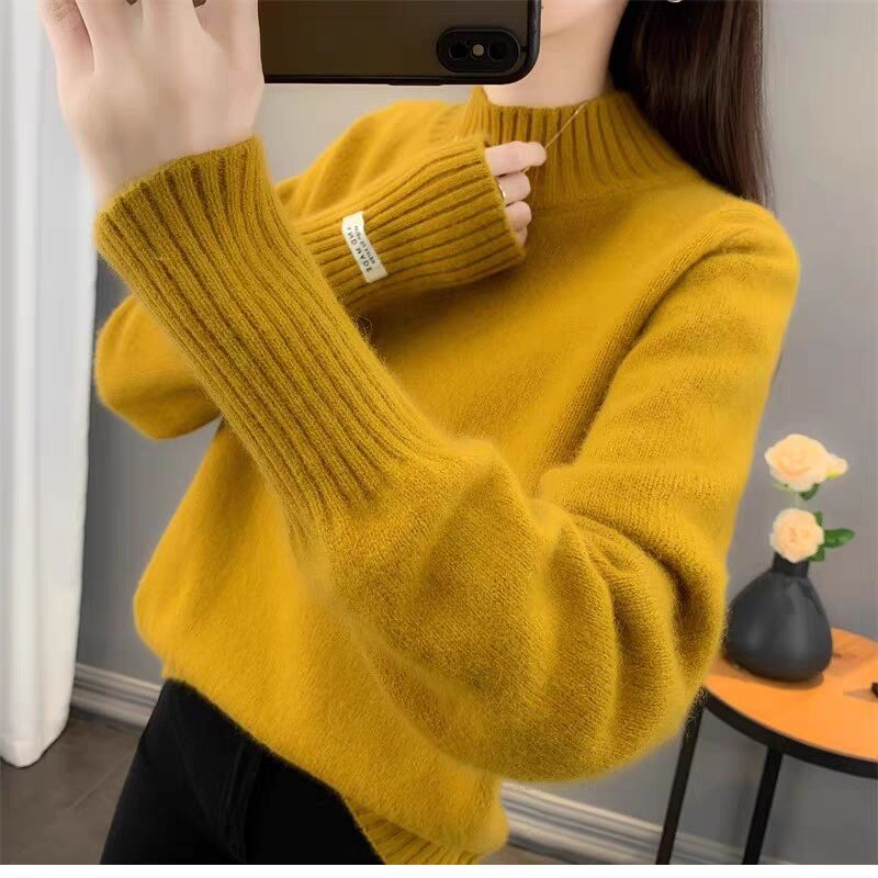 Slim loose tops all-match sweater for women