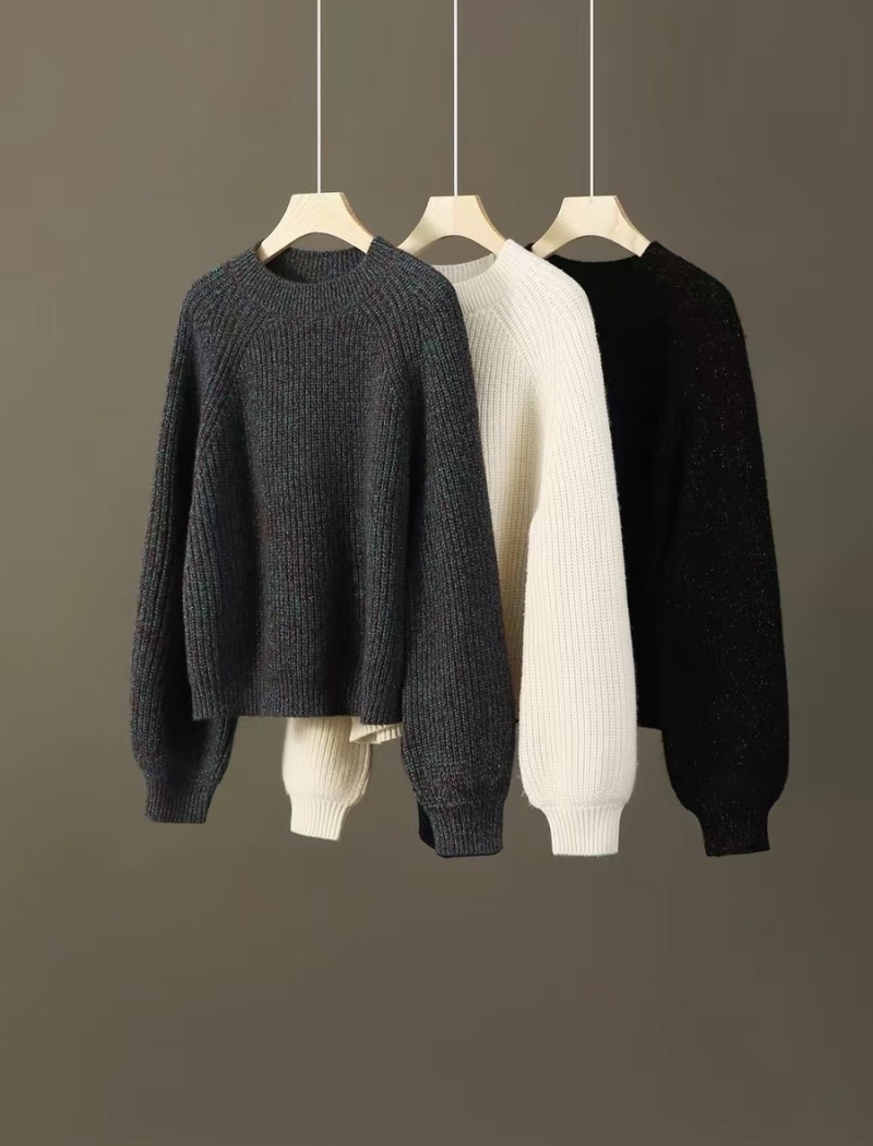 Cashmere lazy knitted wool pullover sweater