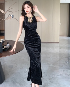 Banquet sequins decoration long dress mermaid dress