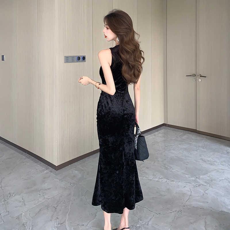 Banquet sequins decoration long dress mermaid dress