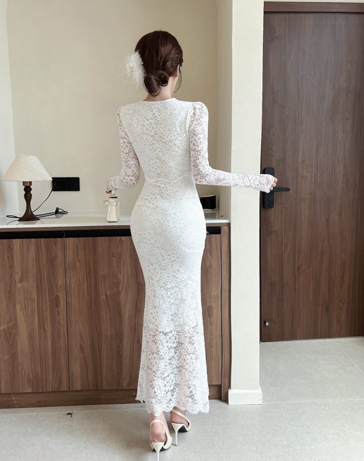 Bottoming package hip long dress lace dress for women