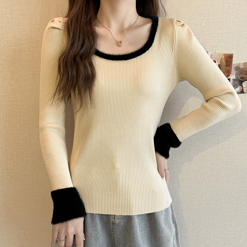 France style autumn and winter tops mixed colors sweater