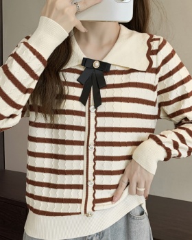 Chanelstyle stripe sweater for women