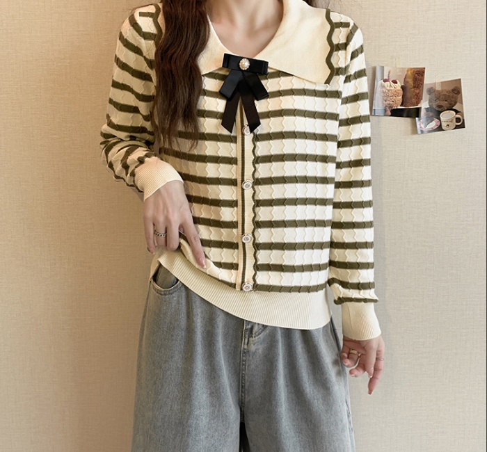 Chanelstyle stripe sweater for women