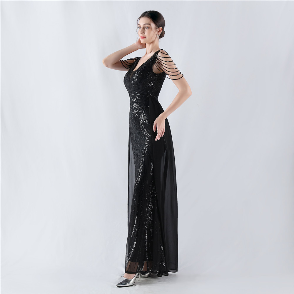 Annual meeting colors evening dress sequins formal dress