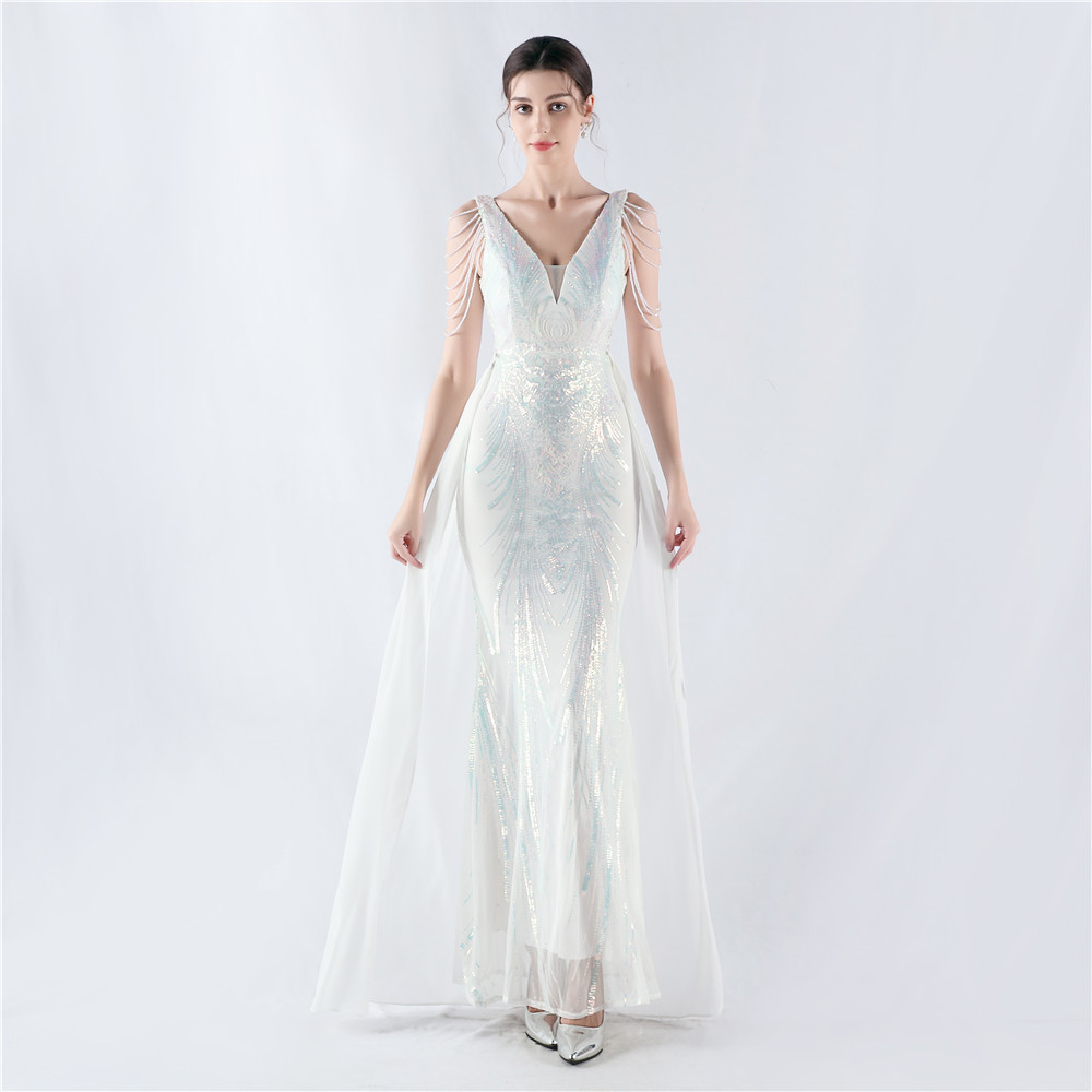 Annual meeting colors evening dress sequins formal dress