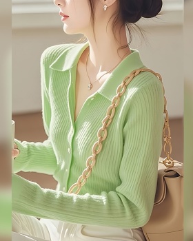 Autumn and winter slim cardigan pure tops for women