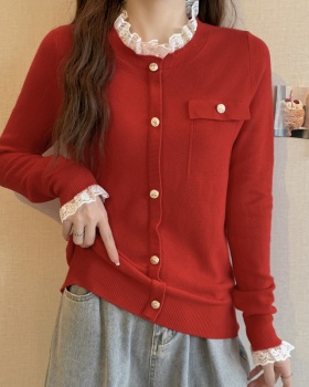 Knitted autumn and winter sweater France style tops