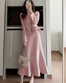 Temperament chanelstyle small dress ladies tender coat a set