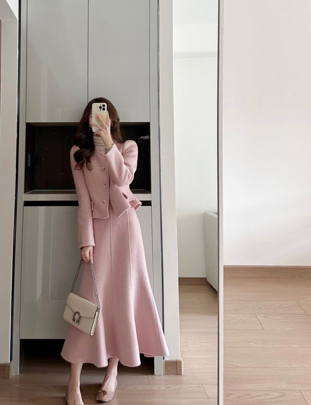 Temperament chanelstyle small dress ladies tender coat a set