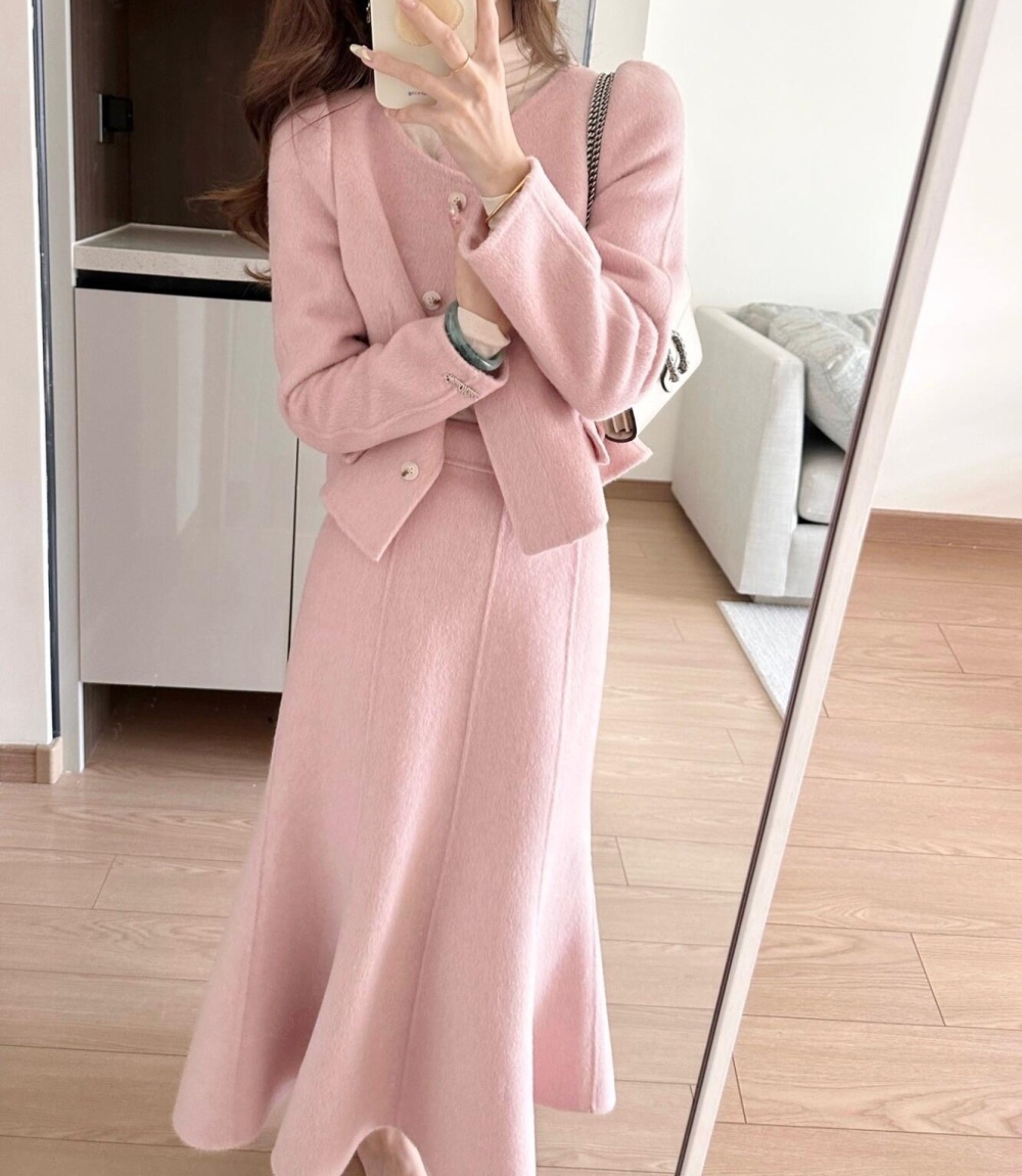 Temperament chanelstyle small dress ladies tender coat a set