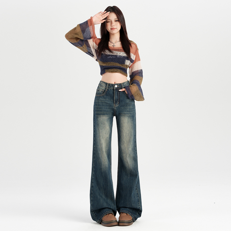 Slim autumn spicegirl jeans straight mopping pants for women