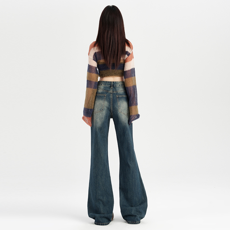 Slim autumn spicegirl jeans straight mopping pants for women