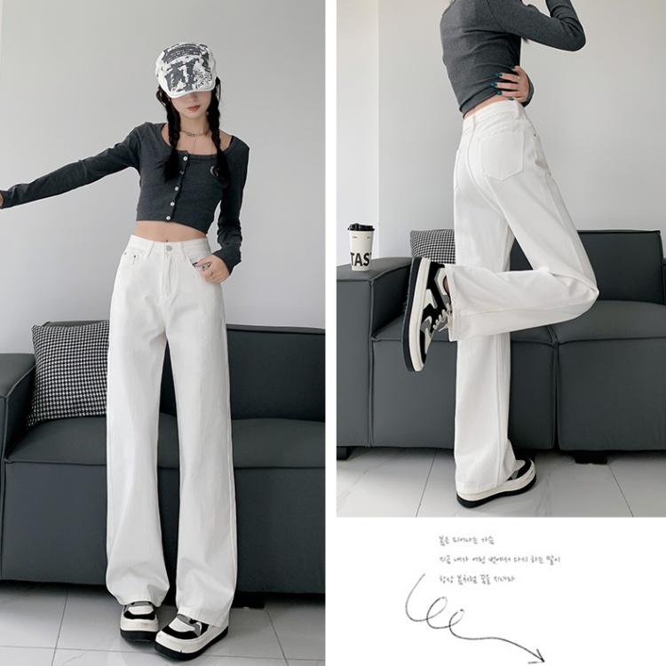 Loose Casual simple cozy denim slim wide leg pants