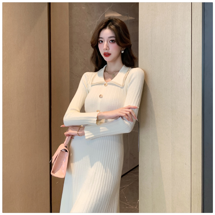 France style knitted slim dress for women