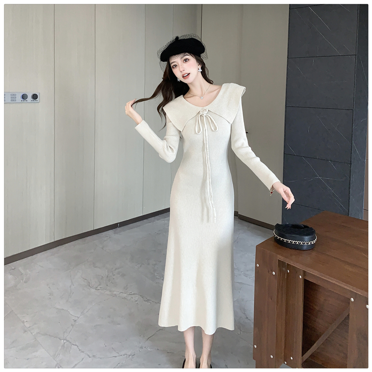 France style dress lotus leaf edges long dress for women