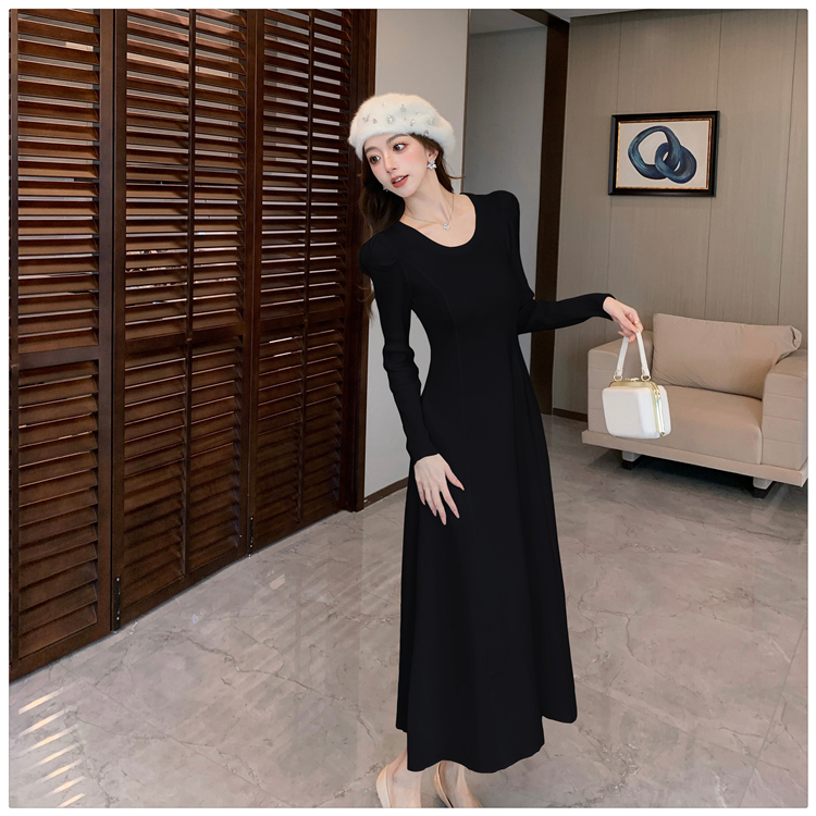 Bottoming inside the ride dress black long dress for women