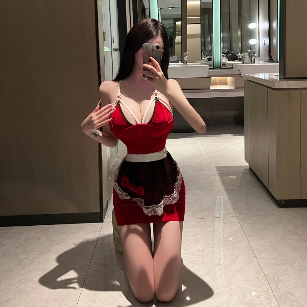 Sexy sling red spicegirl christmas dress for women