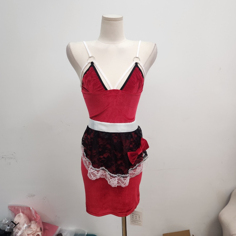 Sexy sling red spicegirl christmas dress for women