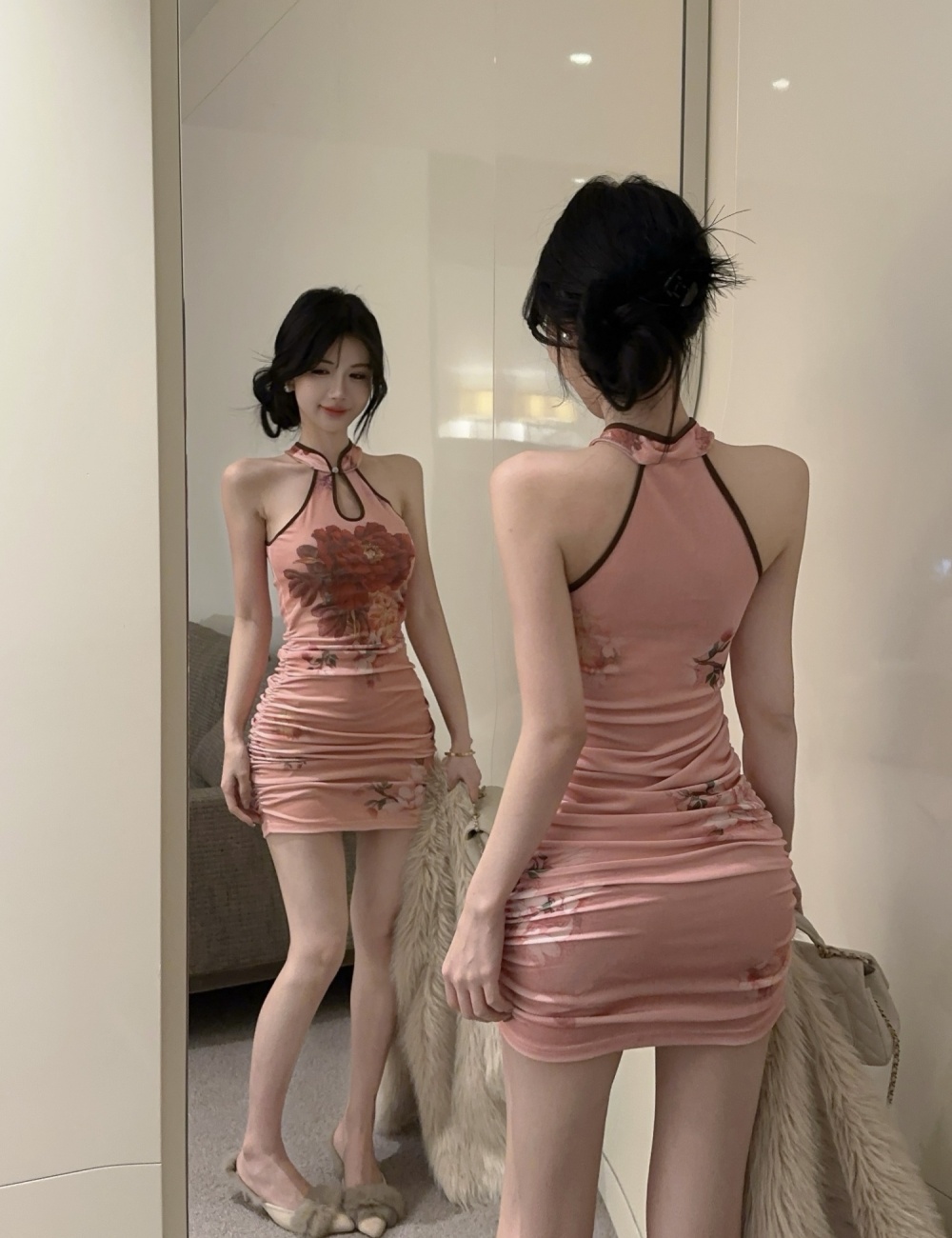 Spicegirl tight dress package hip cheongsam for women