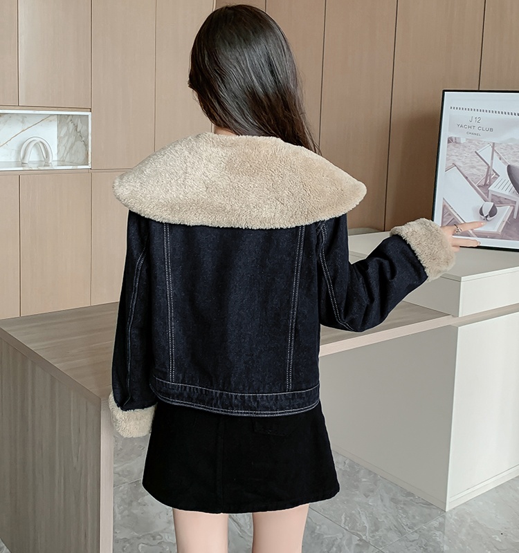 Thick plus velvet cotton coat winter coat for women