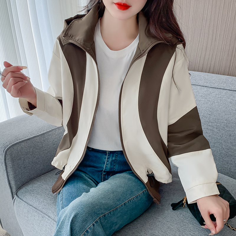 American style street technical jacket retro coat for women