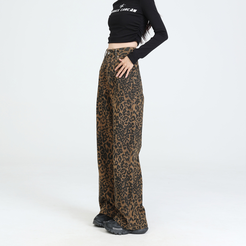 Lengthen American style long pants loose jeans for women