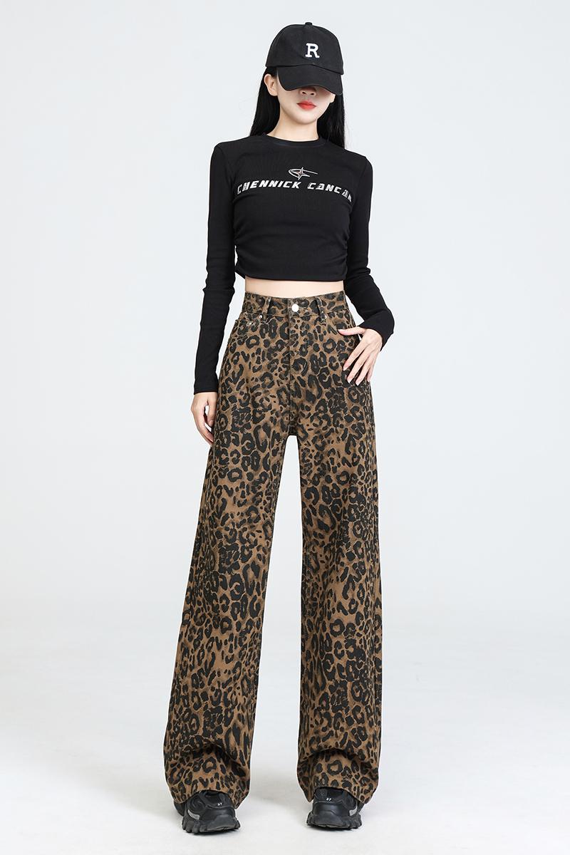 Lengthen American style long pants loose jeans for women