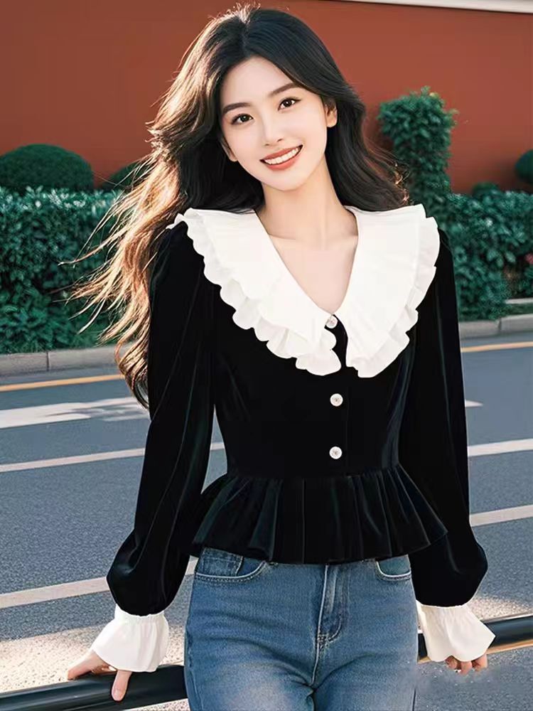 Autumn and winter tops fashionable shirt for women