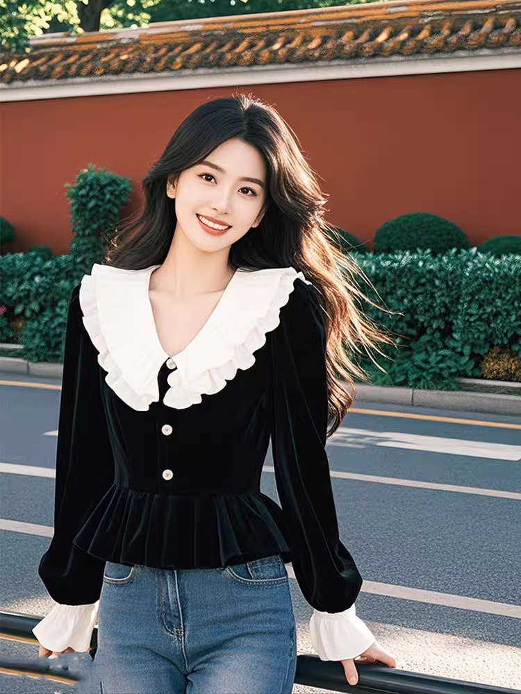 Autumn and winter tops fashionable shirt for women