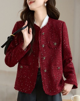 Ladies chanelstyle coat coarse flower tops for women