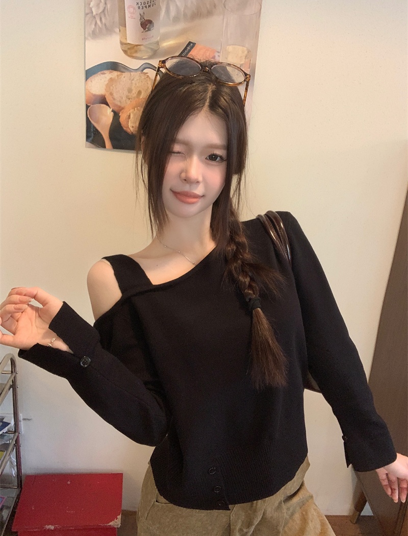 Bottoming strapless sweater autumn stripe tops for women