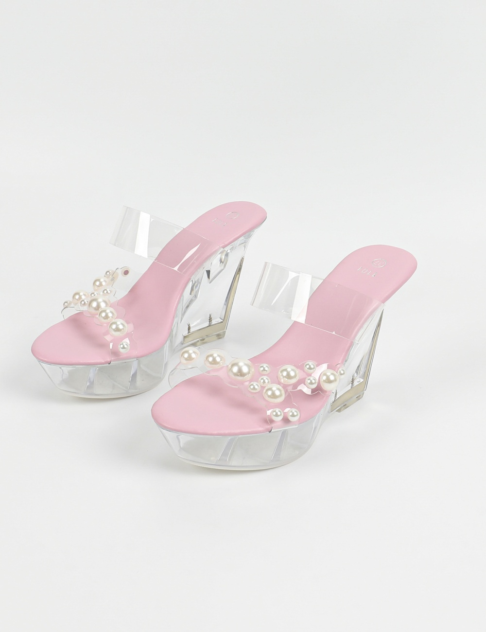 Slipsole crystal shoes high-heeled sandals for women