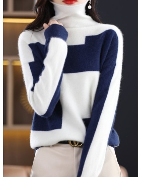 Pullover loose Western style knitted thick sweater