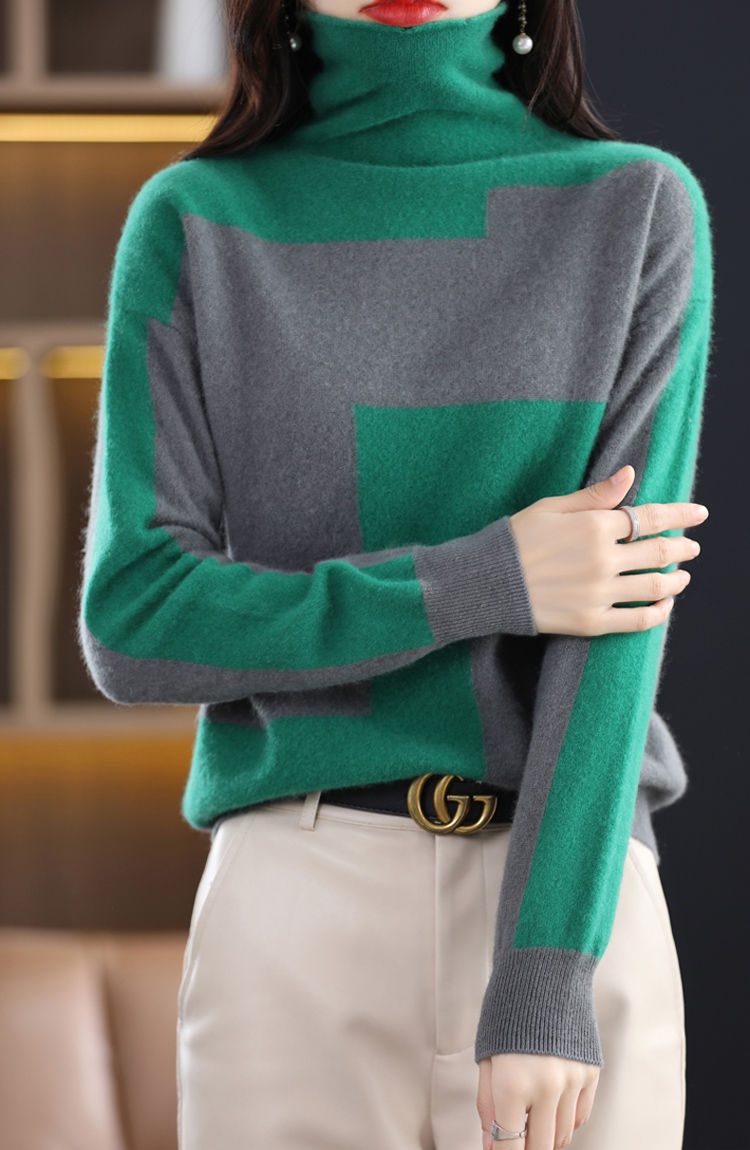 Pullover loose Western style knitted thick sweater