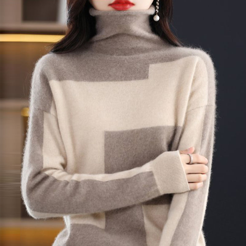 Pullover loose Western style knitted thick sweater