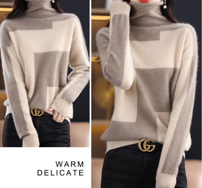 Pullover loose Western style knitted thick sweater