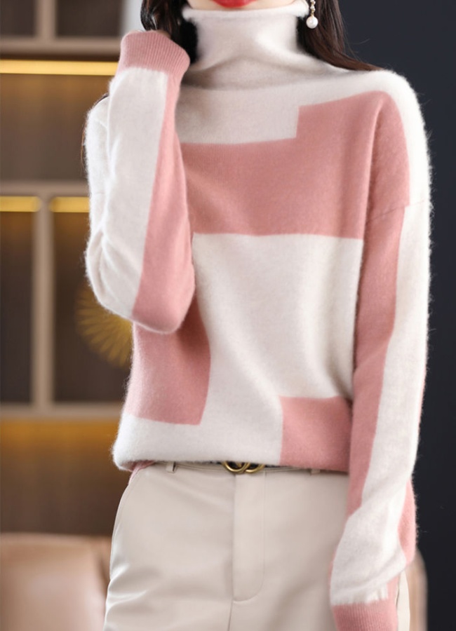 Pullover loose Western style knitted thick sweater