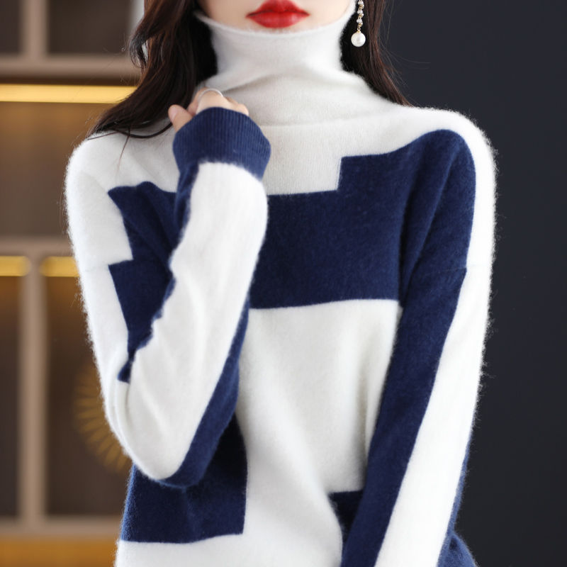 Pullover loose Western style knitted thick sweater