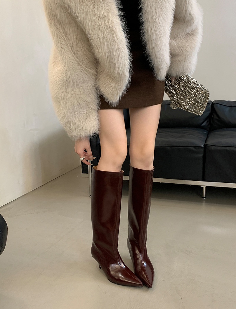 Plus velvet women's boots thigh boots for women