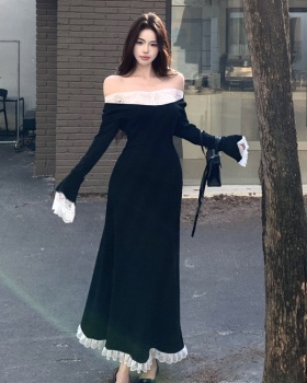 Slim long sleeve dress autumn and winter long dress