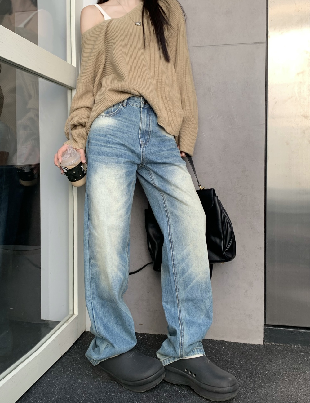 Mopping jeans Korean style casual pants for women